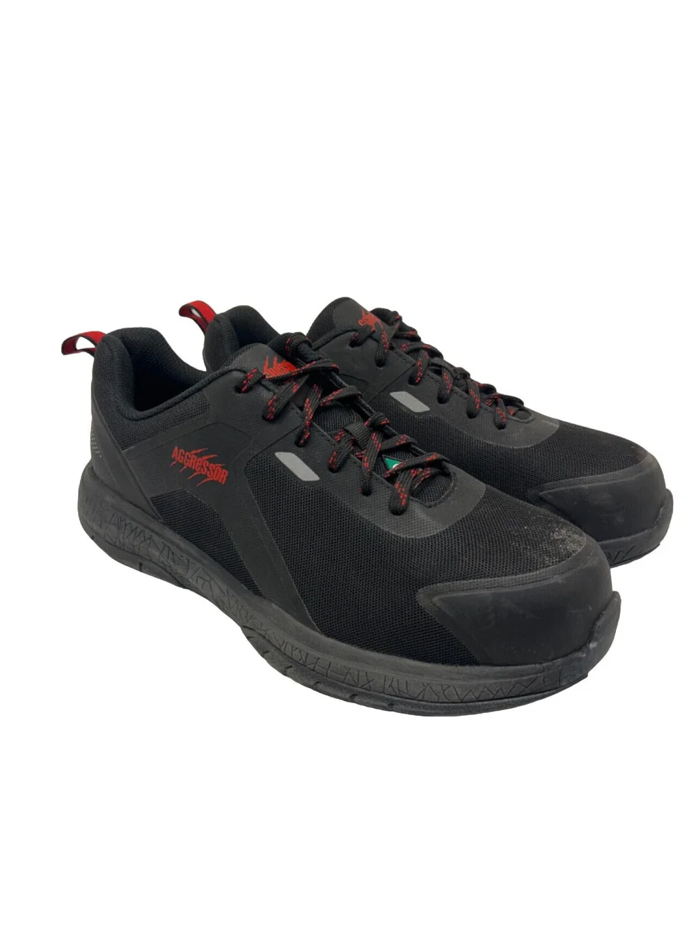 AGGRESSOR Men's 3000 Steel Toe SP FreshTech Athletic Work Shoes Black Size 10.5M
